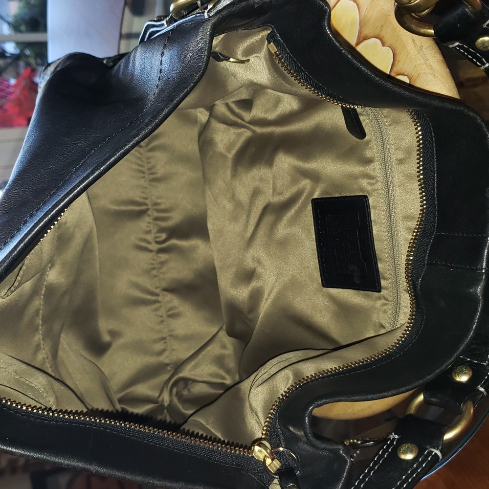 💘🖤💘 BLACK COACH CARLY LIMITED EDITION LEATHER SHOULDER VINTAGE HOBO BAG 10616 - Picture 9 of 12